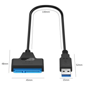 USB 3.0 TO SATA CABLE ADAPTER,SATA TO USB 3.0 22 PIN 2.5 INCH HARD DISK DRIVE SSD ADAPTER CONNECTOR