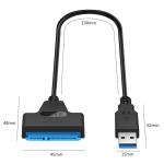 USB 3.0 TO SATA CABLE ADAPTER,SATA TO USB 3.0 22 PIN 2.5 INCH HARD DISK DRIVE SSD ADAPTER CONNECTOR