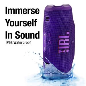 JBL CHARGE 6 PORTABLE BLUETOOTH SPEAKER – IP68, 28-HOUR BATTERY, BUILT-IN POWER BANK(PURPLE)