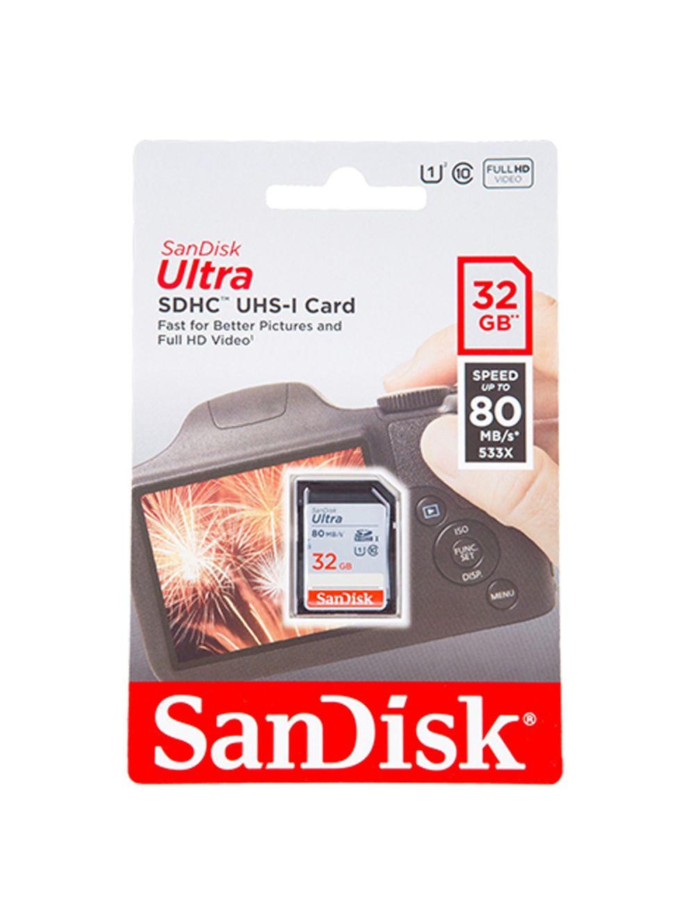 SANDISK ULTRA SDHC UHS-I 32GB CAMERA MEMORY CARD – CLASS 10/U1