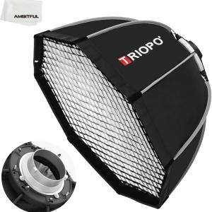 TRIOPO 90CM PORTABLE BOWENS MOUNT SOFTBOX WITH HONEYCOMB GRID K90