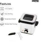 GEEPAS 900W DEEP FAT FRYER, 1.5L STAINLESS STEEL