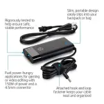 HP ORIGINAL 150W SLIM SMART AC ADAPTER — 4.5MM BLUE TIP (FOR PAVILION/OMEN/ZBOOK)