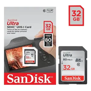 SANDISK ULTRA SDHC UHS-I 32GB CAMERA MEMORY CARD – CLASS 10/U1