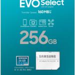SAMSUNG EVO SELECT 256GB MICROSDXC + SD ADAPTER (160 MB/S)