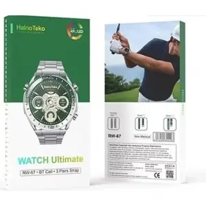 HAINOTEKO RW-67 ULTIMATE SMART WATCH — AMOLED DISPLAY, GPS, 3 STRAPS