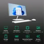 HP 24-CK0660IN 23.8 INCH FULL HD IPS DISPLAY INTEL CORE I5 12TH GEN ALL IN ONE DESKTOP (8GB, 1TB SSD, INTEL UHD 730)