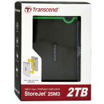 2TB TRANSCEND EXTERNAL DRIVE 3.0 RUGGED SLIM