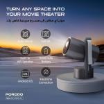 PORODO LUMIO SMART FHD PROJECTOR PDTS17 – FULL HD 1080P, 180 ANSI LUMENS, ANDROID 13, AUTOFOCUS KEYSTONE