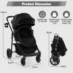 2 IN 1 FOLDABLE PUSH STROLLER STORAGE