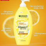 GARNIER BRIGHT COMPLETE VITAMIN C BODY LOTION with Lemon Extract 400ml
