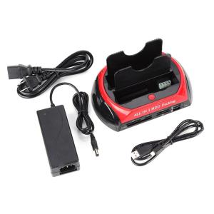 HDD DOCKING STATION 2.5" 3.5" DUAL SLOTS USB 3.0 SATA IDE HARD DRIVE CARD READER