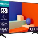 HISENSE 55" 4K UHD SMART TV (DOLBY VISION HDR, DTS VIRTUAL:X, YOUTUBE, NETFLIX, DISNEY+, FREEVIEW PLAY, ALEXA BUILT-IN, BLUETOOTH & WI-FI) – BLACK