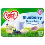 COW & GATE BLUEBERRY DAIRY POTS FROM 12+ MONTHS