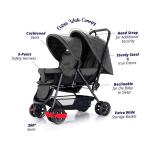 FRONT AND BACK DOUBLE PUSHCHAIR STROLLER