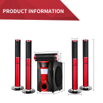 SONAC TG-Q5A 5.1 HOME SPEAKER SYSTEM – BLUETOOTH, USB/SD/FM, REMOTE (BLACK)