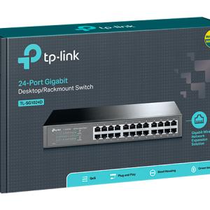 TP-LINK TL-SG1024D 24-PORT GIGABIT UNMANAGED SWITCH – FANLESS METAL, PLUG-AND-PLAY, ENERGY-EFFICIENT 10/100/1000 MBPS