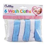 6PACK BABY WASHCLOTH/HANDKERCHIEFS