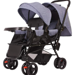 FRONT AND BACK DOUBLE PUSHCHAIR STROLLER